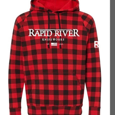 Hoodie-Red/Black Plaid