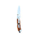 Reverse side of the open Thuya wood Yooper pocket knife 26-559, showing the silver pocket clip and brown wood handle