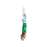 Special Edition Green Acrylic/Big Leaf Maple Yooper Pocket Knife 26-348