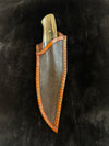 Damascus Twist Mammoth Ivory- Snake Skin Sheath- 1 of 1