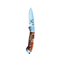 Acrylic Yooper Pocket Knife Copper Country/Burl