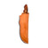 Beavertail Skinning Knife in a tan sheath, with its Cocobolo handle exposed.