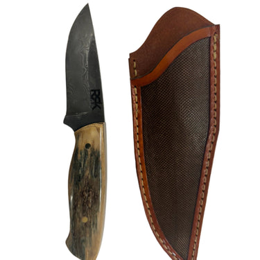 Damascus Twist Mammoth Ivory- Snake Skin Sheath- 1 of 1