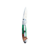 Special Edition Green Acrylic/Big Leaf Maple Yooper Pocket Knife 26-348