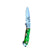 Acrylic Yooper Pocket Knife Flow Green/Burl