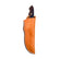 Beavertail Skinning Knife in a tan sheath, with its Arizona Desert Ironwood handle exposed.