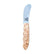  Beavertail Skinning Knife with a curved blade and finger-grooved Birdseye Maple handle.
