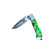 Acrylic Yooper Pocket Knife Flow Green/Burl