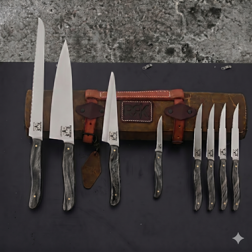 Leather Kitchen Culinary Set