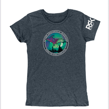 RRK Womens Northern Lights Tee-Blue