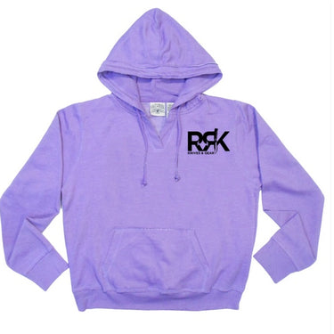 Ladies V Neck Pullover-Purple