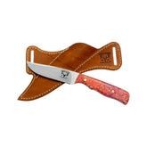 Limited Edition Dyed Box Elder Burl Royal 7 Hunting Knife With Custom Sheath 26-193