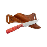 Limited Edition Dyed Box Elder Burl Royal 7 Hunting Knife With Custom Sheath 26-193