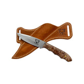 Limited Edition Big Leaf Maple Mackinaw Hunting Knife With Custom Cross Draw Sheath 26-194
