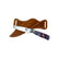 Limited Edition Dyed Box Elder Burl Royal 7 Hunting Knife With Cross Draw Sheath 26-225