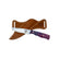 Limited Edition Dyed Box Elder Burl Royal 7 Hunting Knife With Cross Draw Sheath 26-226