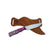 Limited Edition Dyed Box Elder Burl Royal 7 Hunting Knife With Cross Draw Sheath 26-226