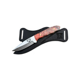 Limited Edition Dyed Box Elder Burl Mackinaw Hunting Knife With Cross Draw Sheath 26-224