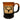 Coffee Mug-Burnt Orange/Deep Brown