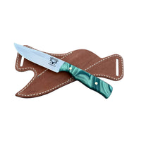 Special Edition Acrylic Royal 7 Hunting Knife With Cross Draw Sheath 26-468
