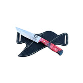Special Edition Dyed Box Elder Burl Royal 7 Hunting Knife With Cross Draw Sheath 26-469