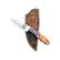 Special Edition Dyed Box Elder Burl Mackinaw Hunting Knife With Custom Sheath 26-473