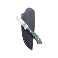 Special Edition Dyed Box Elder Burl Sport 19 Hunting Knife With Custom Sheath 26-474