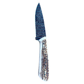Custom Damascus Antler Hunting Knife With Custom Sheath 26-517