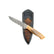 Custom 1 of 1 Damascus Fossilized Mammoth Hunting Knife With Custom Sheath 26-520