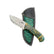 Custom 1 of 1 Damascus Dyed Box Elder Burl Hunting Knife With Custom Sheath 26-522