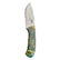 Custom 1 of 1 Damascus Dyed Box Elder Burl Hunting Knife With Custom Sheath 26-522