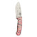 Custom 1 of 1 Damascus Fossilized Mammoth Hunting Knife With Custom Sheath 26-523