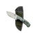 Custom 1 of 1 Damascus Fossilized Mammoth Hunting Knife With Custom Sheath 26-524