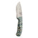 Custom 1 of 1 Damascus Fossilized Mammoth Hunting Knife With Custom Sheath 26-524