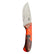 Custom 1 of 1 Damascus Acrylic/Burl Hunting Knife With Custom Sheath 26-525