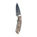 Custom 1 of 1 Damascus Elk Antler Hunting Knife With Custom Sheath 26-527