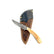 Custom 1 of 1 Damascus Fossilized Mammoth Hunting Knife With Custom Sheath 26-528
