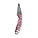 Custom 1 of 1 Damascus Fossilized Mammoth Hunting Knife With Custom Sheath 26-529