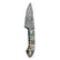 Custom 1 of 1 Damascus Fossilized Mammoth Hunting Knife With Custom Sheath 26-535