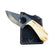 Custom 1 of 1 Damascus Fossilized Mammoth Mini Skinner Hunting Knife With Custom Sheath 26-537