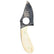 Custom 1 of 1 Damascus Fossilized Mammoth Mini Skinner Hunting Knife With Custom Sheath 26-537