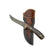 Custom 1 of 1 Damascus Fossilized Mammoth Hunting Knife With Custom Sheath 26-563