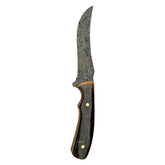 Custom 1 of 1 Damascus Fossilized Mammoth Hunting Knife With Custom Sheath 26-563