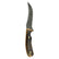 Custom 1 of 1 Damascus Fossilized Mammoth Hunting Knife With Custom Sheath 26-563