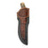 Custom 1 of 1 Damascus Fossilized Mammoth Hunting Knife With Custom Sheath 26-563