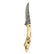 Custom 1 of 1 Damascus Fossilized Mammoth Skinning Knife With Custom Sheath 26-565