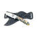 Special Edition Dyed Box Elder Burl Mackinaw Hunting Knife With Custom Cross Draw Sheath 26-567