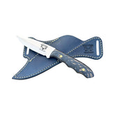 Special Edition Dyed Lacewood Mackinaw Hunting Knife With Custom Cross Draw Sheath 26-572