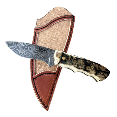 Twist Damascus Steel Mammoth ivory handle