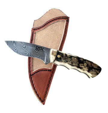 Twist Damascus Steel Mammoth ivory handle